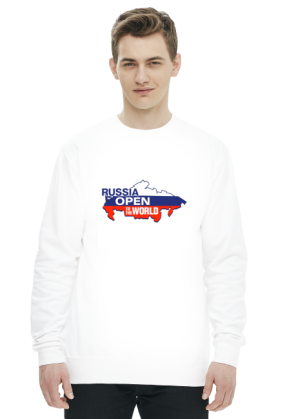 Bluza męska, długi rękaw - nadruk Rosja, Russia Open (widoczny na obrazku)