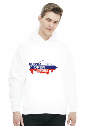 Bluza męska, długi rękaw - nadruk Rosja, Russia Open (widoczny na obrazku)