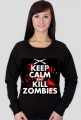 Bluza damska, czarna''Keep Calm and Kill Zombies''