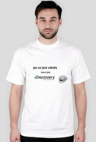 Discovery- biala koszulka z nadrukiem