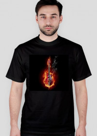Koszulka Męska - Płonąca Gitara