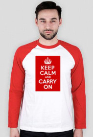 Bluzka z długim rękawem (Biała z czerwonymi rękawami) Męska KEEP CALM