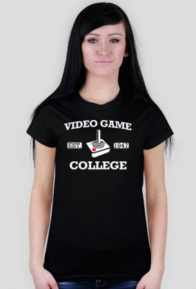 VIDEO GAME COLLEGE - t-shirt, damska - różne kolory