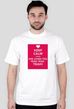 Koszulka Męska (Biała) KEEP CALM