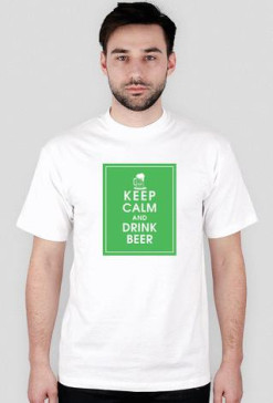Koszulka Męska (Biała) KEEP CALM