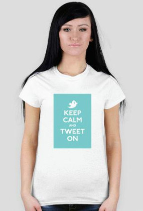 Koszulka Damska (Biała) KEEP CALM