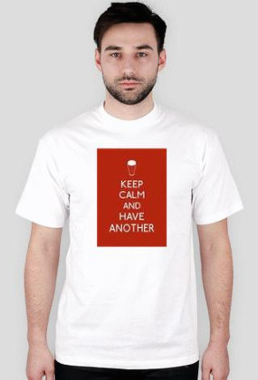 Koszulka Męska (Biała) KEEP CALM
