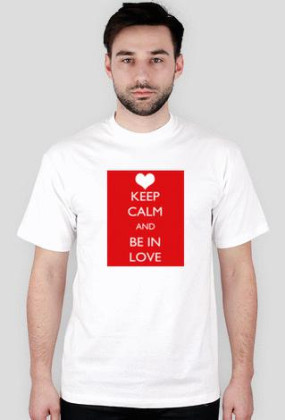 Koszulka Męska (Biała) KEEP CALM