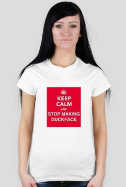 Koszulka Damska (Biała) KEEP CALM