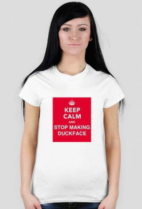 Koszulka Damska (Biała) KEEP CALM