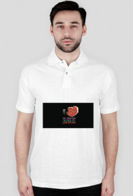 Polo białe z nadrukiem