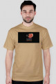 Koszulka męska beżowa z nadrukiem