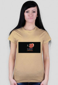 Koszulka damska beżowa z nadrukiem