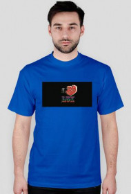 Koszulka męska niebieska z nadrukiem