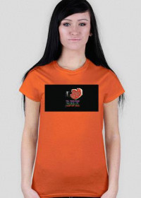 Koszulka damska pomarańczowa z nadrukiem