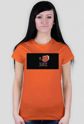 Koszulka damska pomarańczowa z nadrukiem