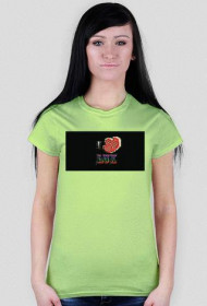 Koszulka damska zielona z nadrukiem