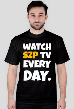 T-SHIRT | WATCH EVERY DAY | CZARNY