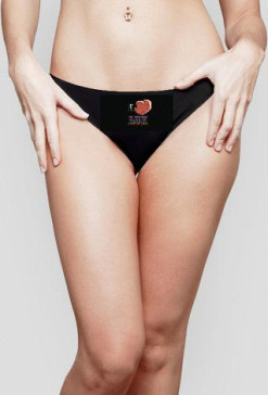 Stringi damskie czarne