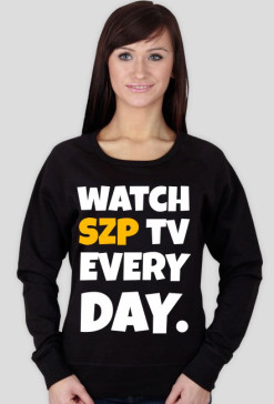 BLUZA BEZ KAPTURA | WATCH EVERY DAY | CZARNA