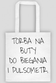 Torba na buty do biegania i pulsometr (biała)