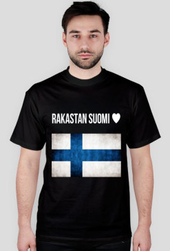T-shirt Finlandia Rakastan Suomi flaga L