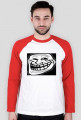 Koszulka z długim rękawem biało-czerwona trollface