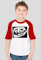 Koszulka dziecięca biało-czerwona trollface