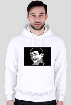 Bluza biała z kapturem bitch please