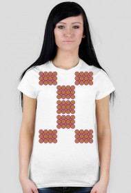 Koszulka w kwiatkopodobne wzorki