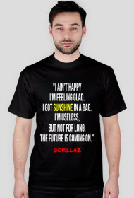 Koszulka Gorillaz, cytat.