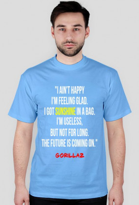 Koszulka Gorillaz, cytat.