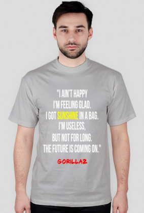 Koszulka Gorillaz, cytat.