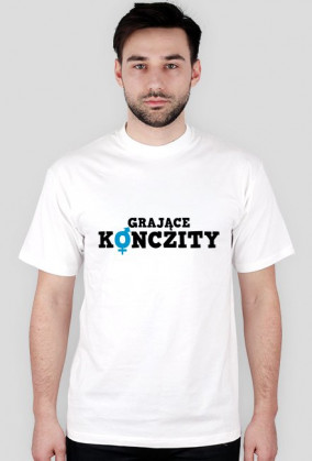 Grające Konczity - T-shirt męski CZARNY NAPIS