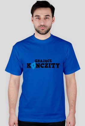 Grające Konczity - T-shirt męski CZARNY NAPIS