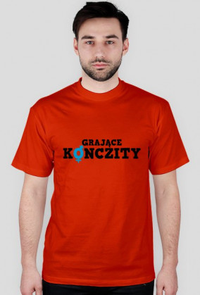 Grające Konczity - T-shirt męski CZARNY NAPIS