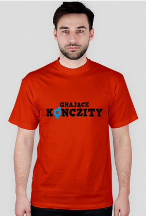 Grające Konczity - T-shirt męski CZARNY NAPIS