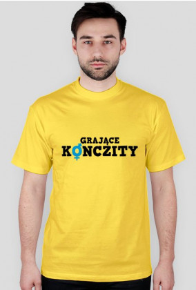 Grające Konczity - T-shirt męski CZARNY NAPIS