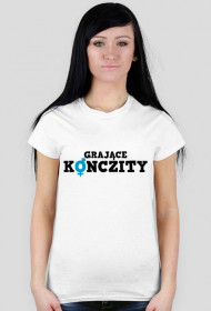 Grające Konczity - T-shirt damski CZARNY NAPIS