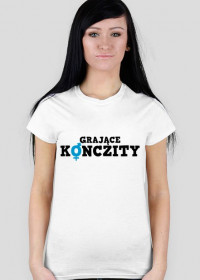Grające Konczity - T-shirt damski CZARNY NAPIS