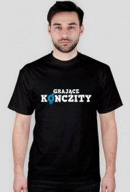 Grające Konczity - T-shirt męski BIAŁY NAPIS