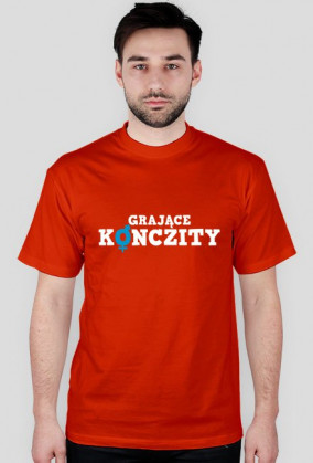 Grające Konczity - T-shirt męski BIAŁY NAPIS