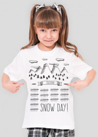 Koszulka dla dziewczynki - SNOW DAY