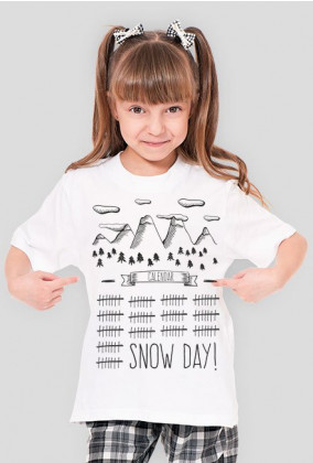 Koszulka dla dziewczynki - SNOW DAY
