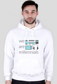 We are millennials - męska bluza z kapturem