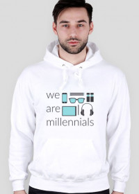 We are millennials - męska bluza z kapturem