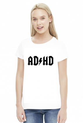koszulka ad hd damska biała