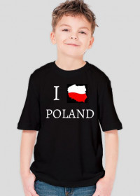 I love Poland koszulka dziecięca