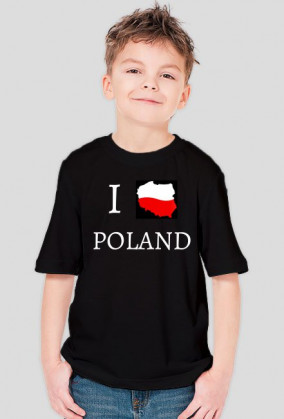 I love Poland koszulka dziecięca