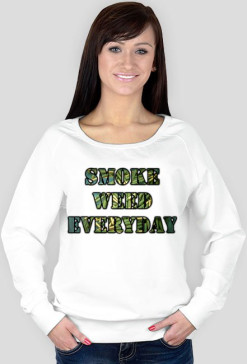BLUZKA FLOWY - SMOKE WEED EVERYDAY - DAMSKA